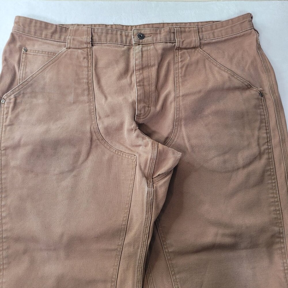 Duluth Trading Co Canvas Utility Double Knee Men's Brown Work Pants 44x30 - Picture 3 of 15